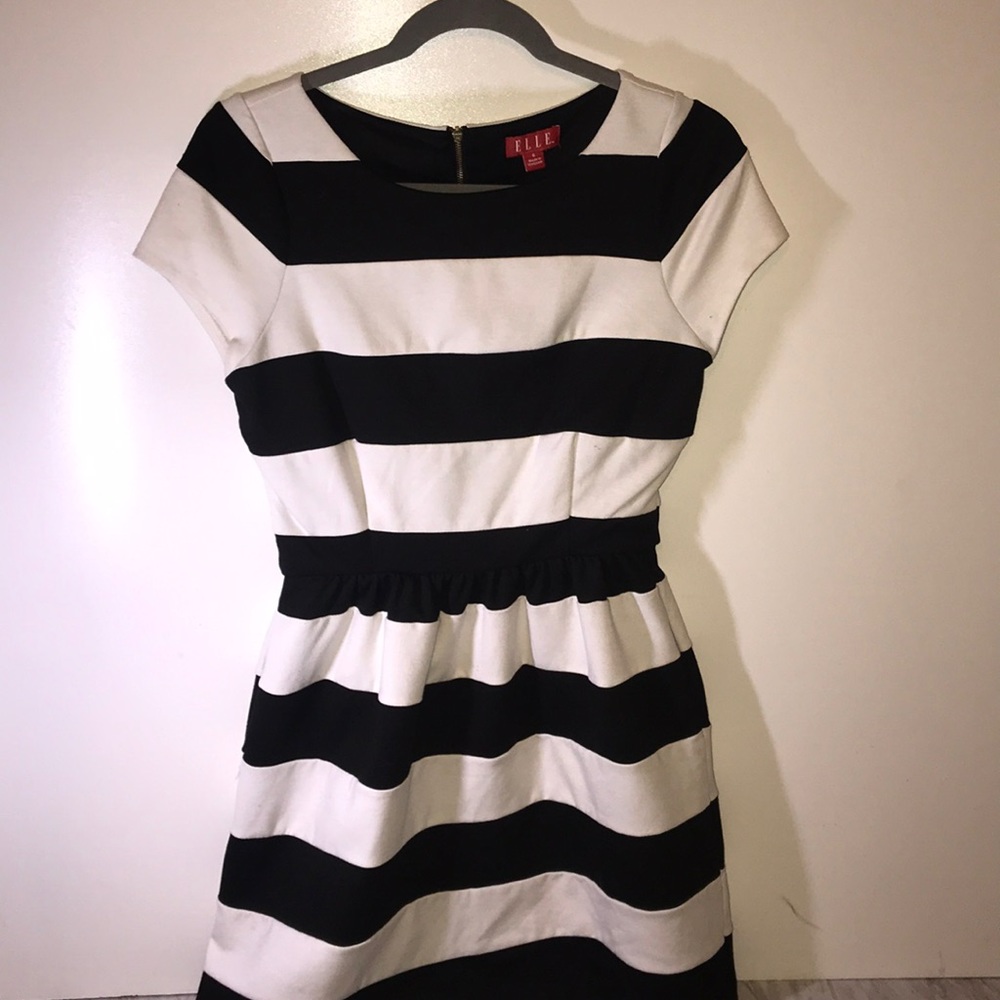 Women’s Black and White Stripped Dress